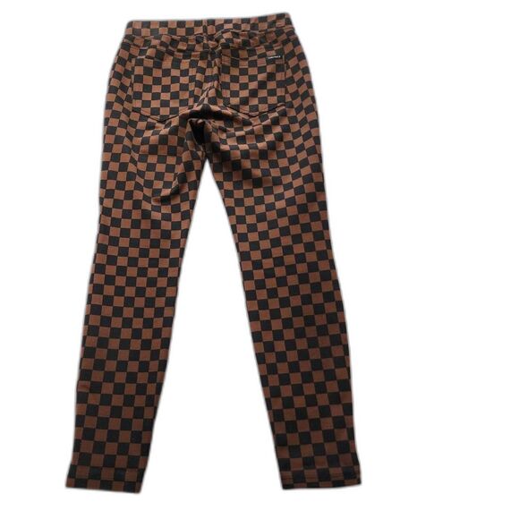 Sanctuary X Anthropologie Brown & Black Checkered Leggings Size S - Picture 8 of 9